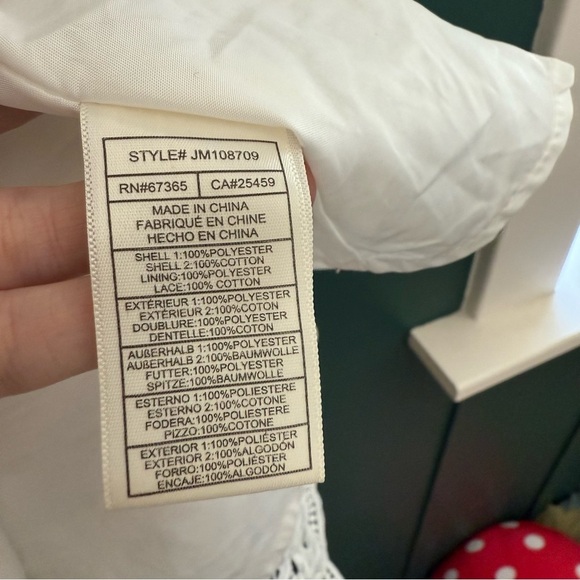 Betsey Johnson Novelty‎ Cotton and Venise Lace Tulip Mini Dress Y2K - Picture 9 of 13